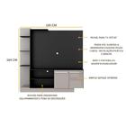 Home Theater Denver P/tv Ate 55" Preto Acet Tx C/ Lacca Fume