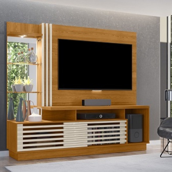 Home Theater Frizz Plus Cinamomo/off White – Madetec Móveis