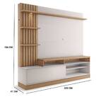 Home Theater Helena 200cm Tv 65" Freijó Off White Bnn Decor