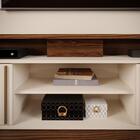 Home Theater Líbano Com Pés Tv De Até 70" Carvalho Amarula