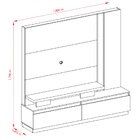 Home Theater New Apolo Tvs Até 75” Cinamomo Off White 653140