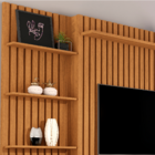 Home Theater Para Sala Com Três Prateleiras Laterais Quatro N