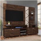 Home Theater Para Tv Até 55 Pol. Com Led Cross Noce/off White