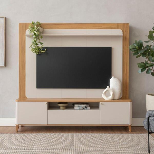 Home Theater Portugal Com Led Tauari Off White Fosco