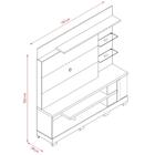 Home Theater Rack Painel Alan 1 Porta Luz Led Pés Sala De Est