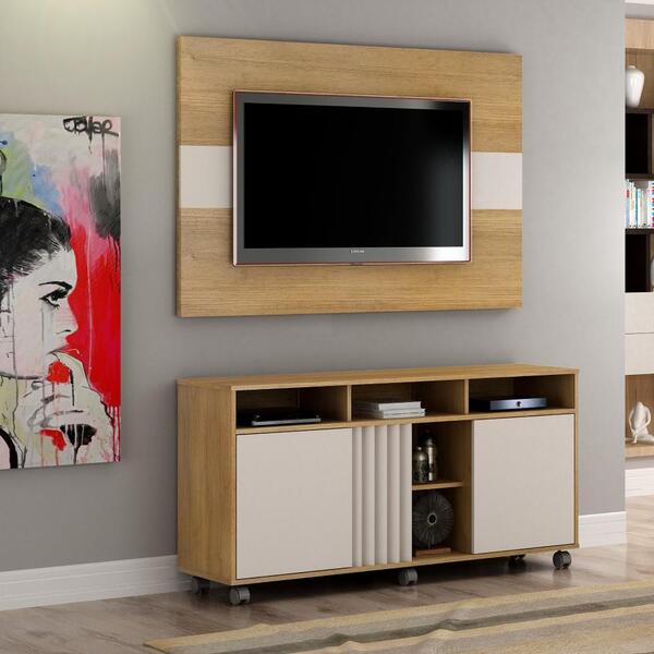 Home Theater Rack Painel Para Tv Até 50 Polegadas Sala Quarto