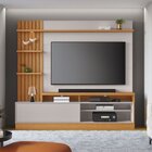 Home Theater Ripado Led Tvs 65 Polegadas 1 Porta 4 Nichos Fre