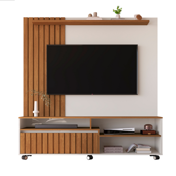 Home Theater Sala De Estar Corrediça Telescópica Três Nichos