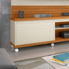 Home Theater Sala Quatro Prateleiras Duas Portas Cedro - Giga