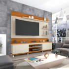 Home Theater Sala Quatro Prateleiras Duas Portas Cedro - Giga