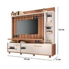 Home Theater Titan Tv 60 200cm 4 Portas Nature Off White Bnn
