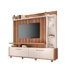 Home Theater Titan Tv 60 200cm 4 Portas Nature Off White Bnn