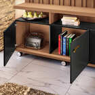 Home Theater Titan Tv 60 200cm 4 Portas Nature Preto Tana Dec