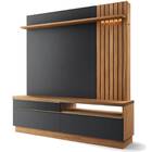 Home Theater Valentina 180cm Tv 70" Noce Milano Preto Fosco B