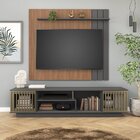 Home Theather Catamarca 200cm Rack 2 Portas Ripadas E Painel