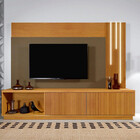 Home Valencia Ripado C/led Cascata 2 Portas Tv 75 Mavaular