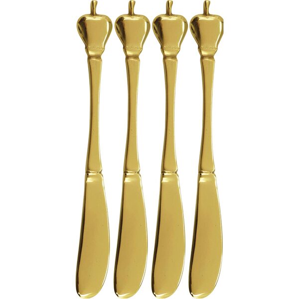 Home&co Annu Espátula Patê Inox Dourado 4pç