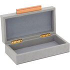 Home&co Caixa Organizadora Decoração 8x26x13cm Sintético Cinza