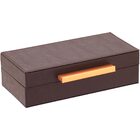 Home&co Caixa Organizadora Decoração Sintético Marrom 3 Peças