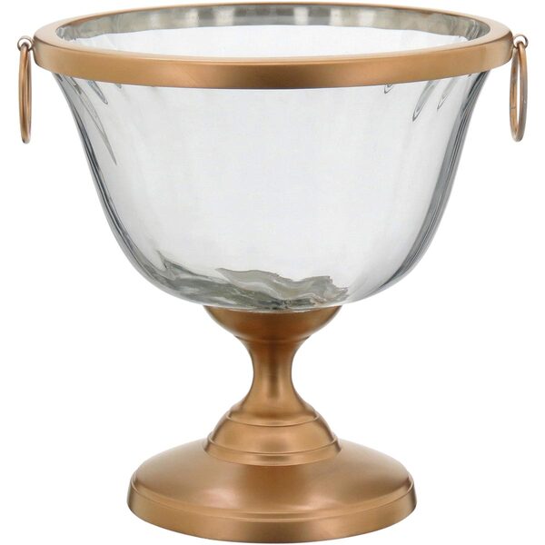 Home&co Centro Mesa Decorativo Enfeite 20x21x20cm Vidro Trans