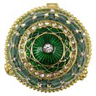 Home&co Czar Porta Joias 8x5x5cm Metal Verde Ovo