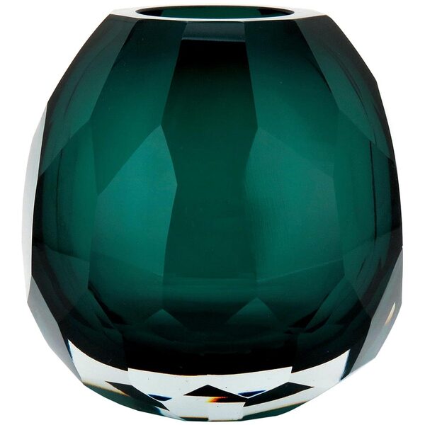 Home&co Gemstone Vaso Decorativo Enfeite 16x16x13cm Vidro Ver