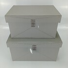 Home&co Jupter Caixa Organizadora Decoração Sintético Cinza 2