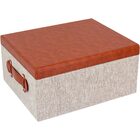 Home&co Lolytte Caixa Organizadora Decoração Sintético Marrom