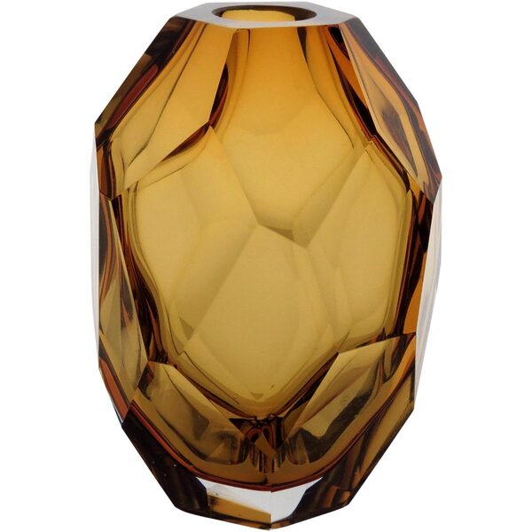 Home&co Miah Vaso Decorativo Enfeite 17x12x11cm Vidro Âmbar
