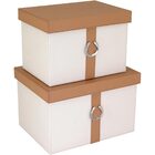 Home&co Saturno Caixa Organizadora Decoração Sintético Bege 2