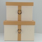 Home&co Saturno Caixa Organizadora Decoração Sintético Bege 2