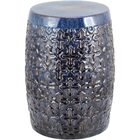 Home&co Shanghai Banqueta 45x34x34cm Cerâmica Azul