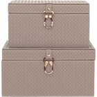 Home&co Uranus Caixa Organizadora Decoração Sintético Bege 2