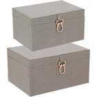 Home&co Vênus Caixa Organizadora Decoração Sintético Bege 2 P