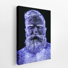 Homem Neve Azul Fotografia Colorida Quadro Canvas 100x70cm