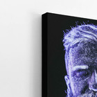 Homem Neve Azul Fotografia Colorida Quadro Canvas 60x40cm