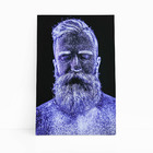Homem Neve Azul Fotografia Colorida Quadro Canvas 60x40cm