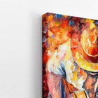 Homem Tocando Violão Arte Colorido Quadro Canvas 120x80cm