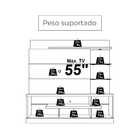 Home theater alan naturale/off white com Rodizios - Madetec