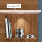 Home theater alan naturale/off white com Rodizios - Madetec