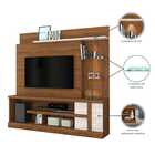 Home theater alan naturale/off white com Rodizios - Madetec