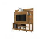 Home theater alan naturale/off white com Rodizios - Madetec