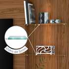 Home theater alan naturale/off white com Rodizios - Madetec