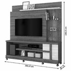 Home theater alan off white/savana com Rodizios - Madetec