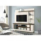 Home theater alan off white/savana com Rodizios - Madetec