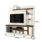 Home theater alan off white/savana com Rodizios - Madetec