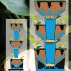 Horta Vertical Auto Irrigável Verde Vida - Acompanha Rodízio