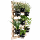 Horta Vertical Gourmet - Treliça Natural 100x60cm com 7 Vasos