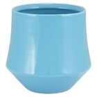 Hover Vaso Decorativo Enfeite 12x13x13cm Cerâmica Azul