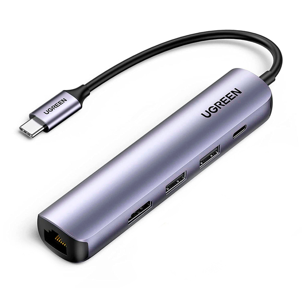Hub Adaptador Multiportas Ugreen 5 Em 1 Interface Usb Tipo C
